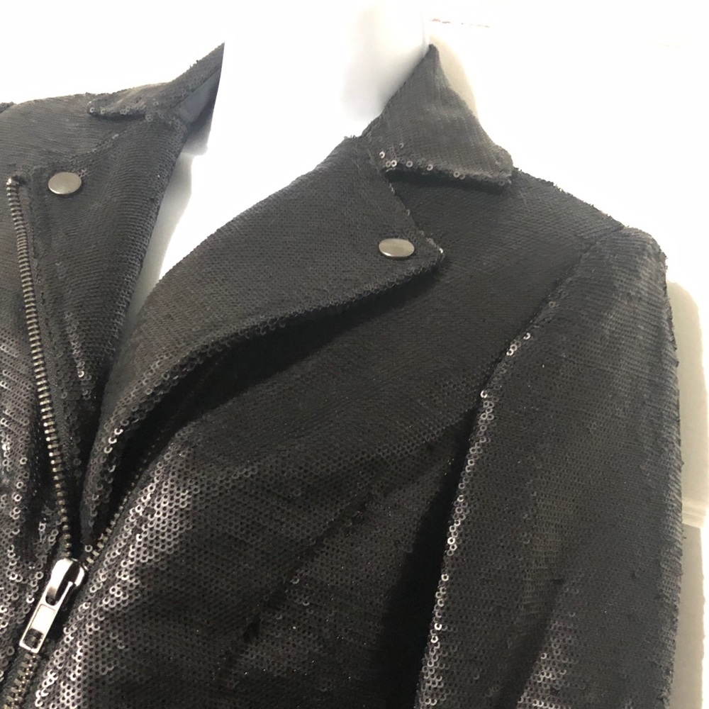 Mural Anthropologie Sequin Moto Jacket Bomber